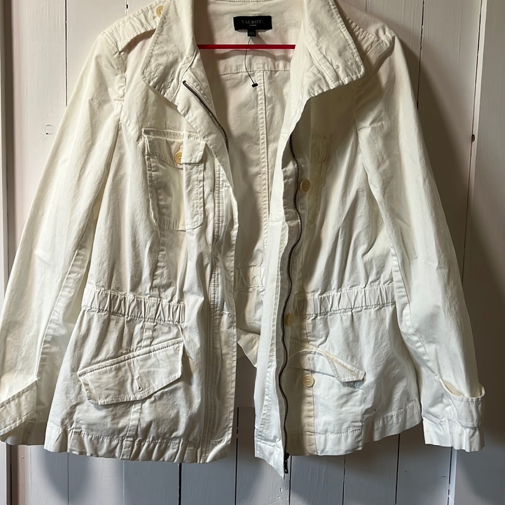 18W Talbots white jacket